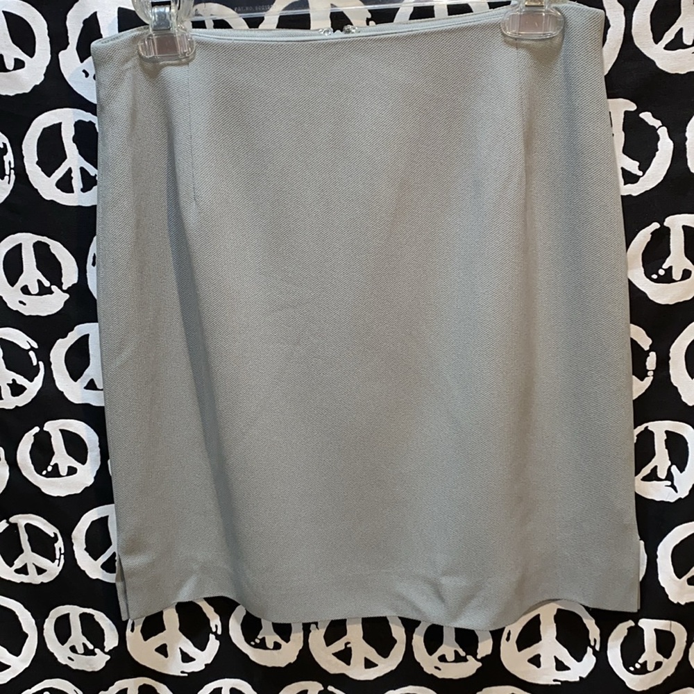 Iris Singer 6-Button Blazer Mint Green Skirt Suit… - image 8